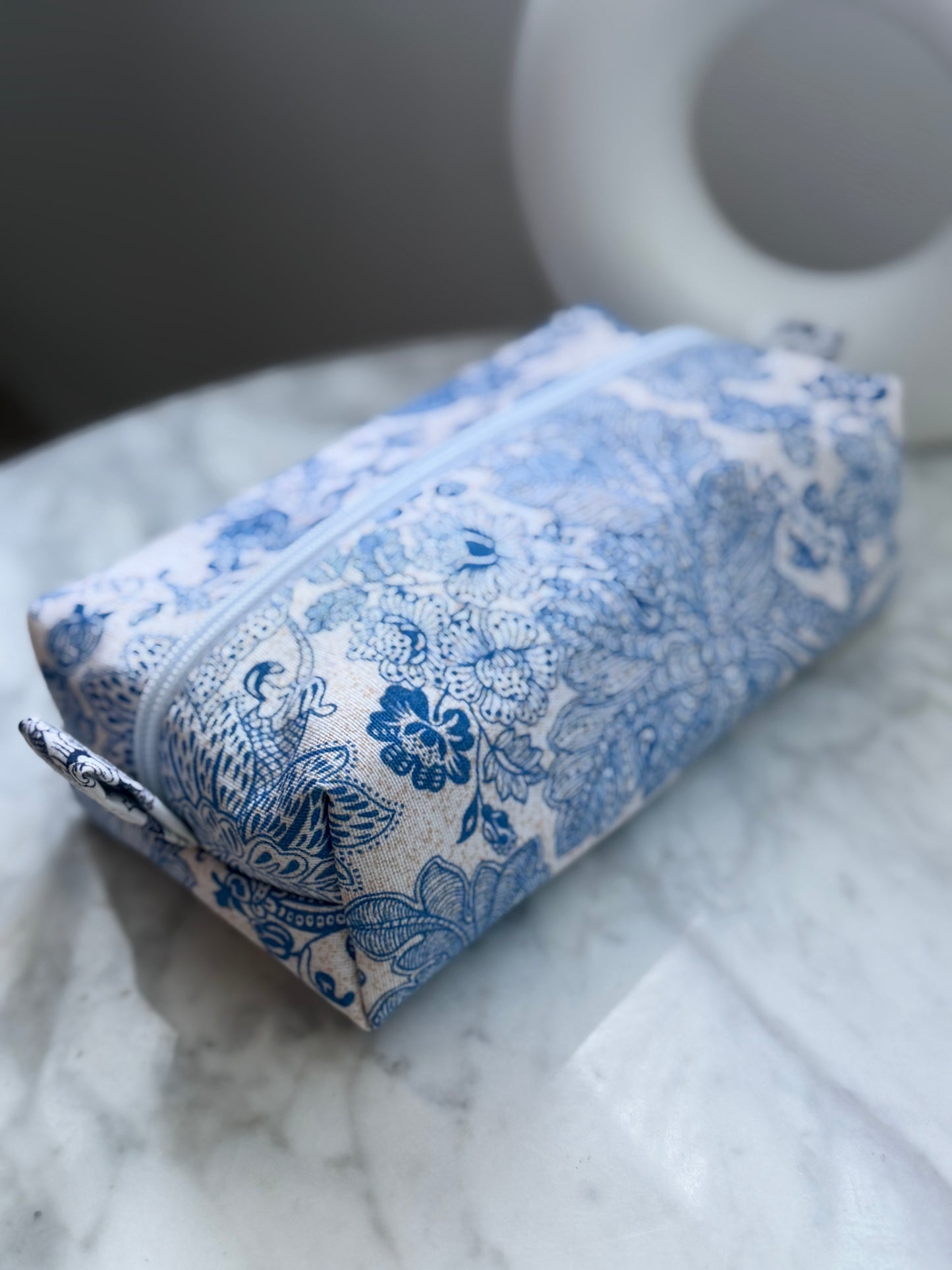 Trousse scolaire toile bleue