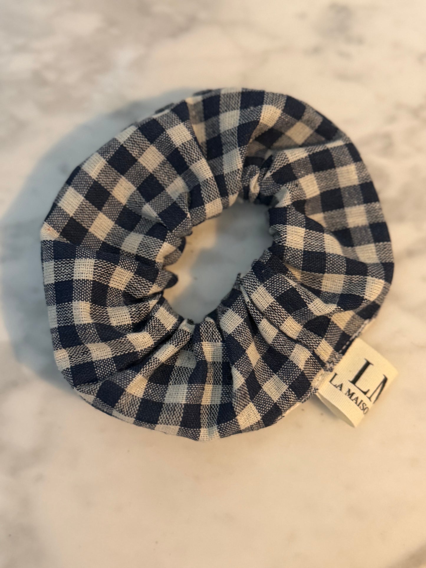 🖤 Chouchou Vichy Noir & Blanc – Intemporel Chic