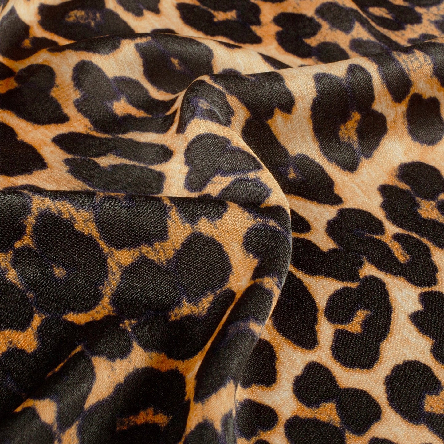 Satin Velvet imprimé Léopard Brique