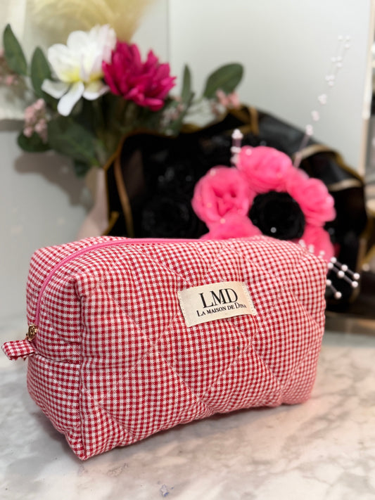 🌸 Trousse matelassée vichy – LMD La Maison de Dina