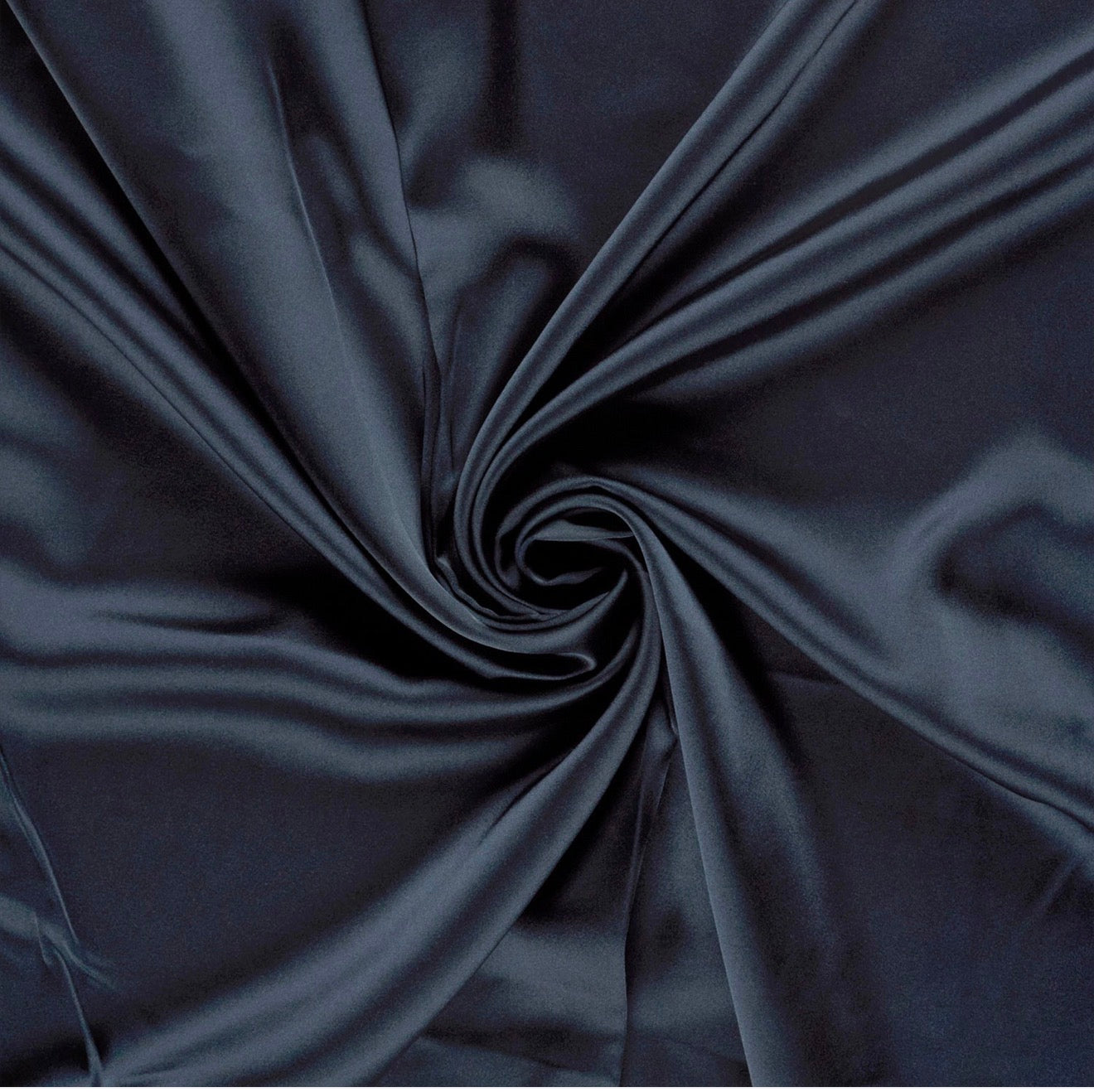 Satin duchesse unicolore scintillant – Bleu marine