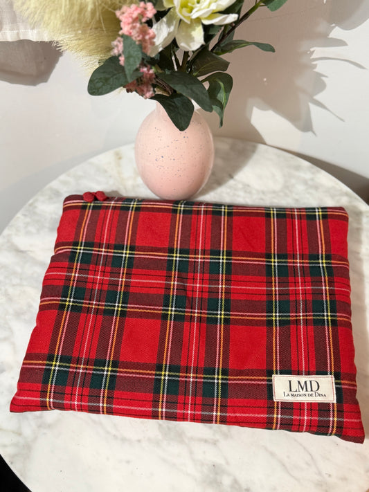 Pochette ordinateur - Tartan rouge