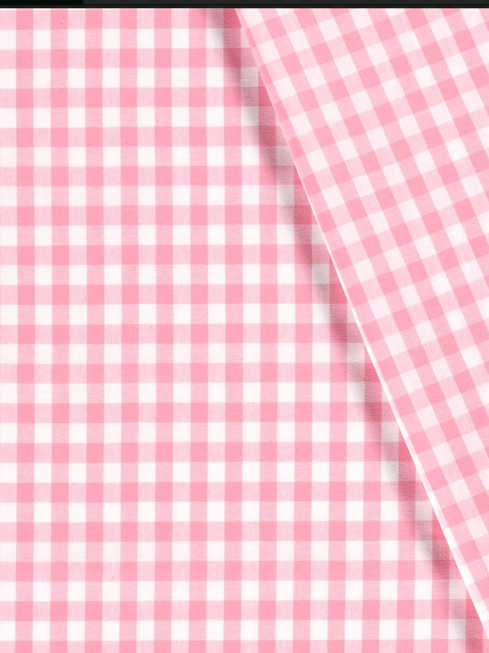 Popeline de coton Vichy carreaux rose