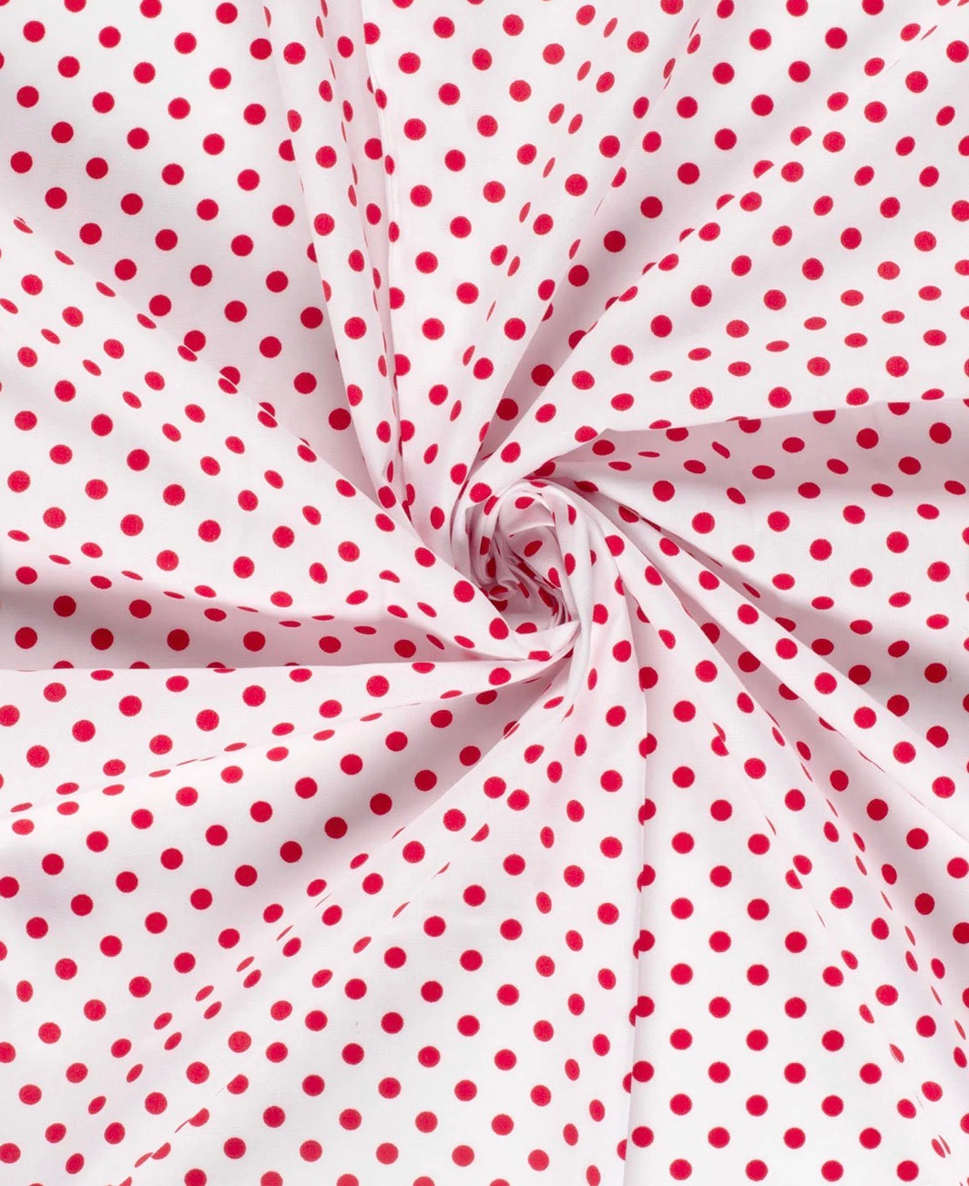 Popeline de coton Tissu imprimé Pois Blanc